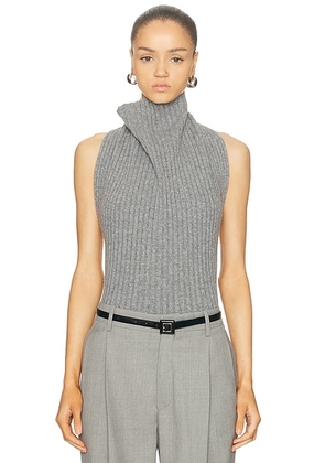 Victoria Beckham Sleeveless Sweater in Grey Melange - Grey. Size L (also in ).