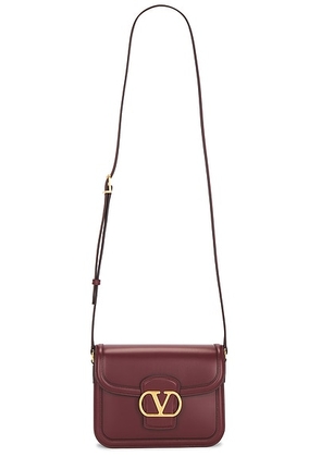 Valentino Garavani 9to5 Small Shoulder Bag in Brick Ruby - Burgundy. Size all.