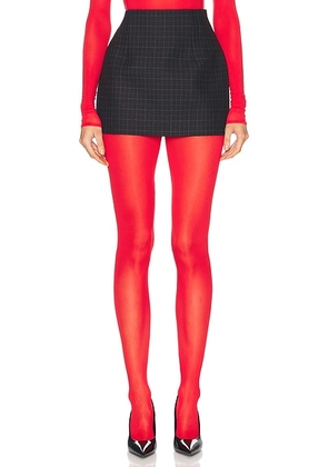 WARDROBE.NYC Contour Mini Skirt in Black Check - Black. Size L (also in M, S).