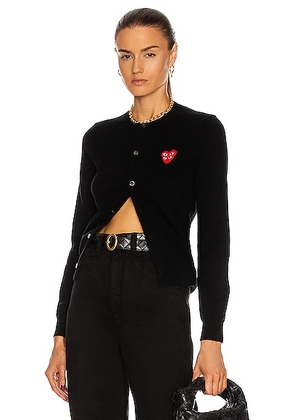 COMME des GARCONS PLAY Cardigan in Black - Black. Size S (also in M).