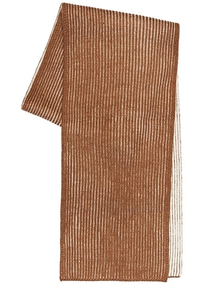 Varley Deville Plated Scarf in Cocoa Dust - Brown. Size all.