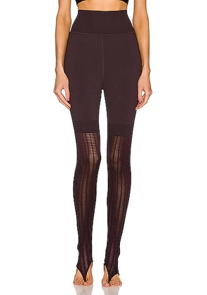 ALAÏA Knit Legging in Aubergine - Purple. Size L (also in M).