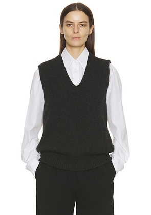 The Row Marte Sweater Vest in Charcoal Melange - Charcoal. Size M (also in S, XS).
