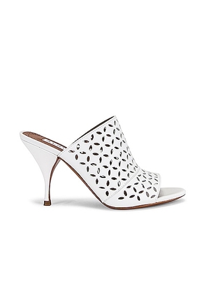 ALAÏA Petal Sandals in Blanc Casse - White. Size 38.5 (also in 38, 39, 39.5).