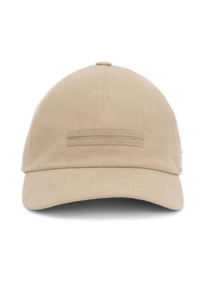 Zegna Oasi Lino Baseball Cap in Piedicavallo - Beige. Size L (also in ).