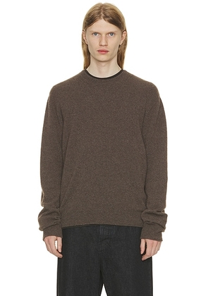 The Row Varly Top Sweater in Dark Sand - Brown. Size L (also in M, S, XL/1X).