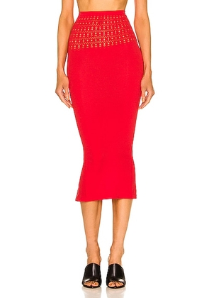 ALAÏA Tube Skirt in Ecarlate - Red. Size 36 (also in 38).