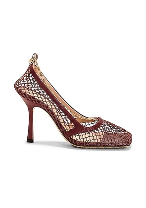 Bottega Veneta Stretch Lace Up Sandal in Cherry - Wine. Size 36 (also in 36.5, 37, 37.5, 39.5).