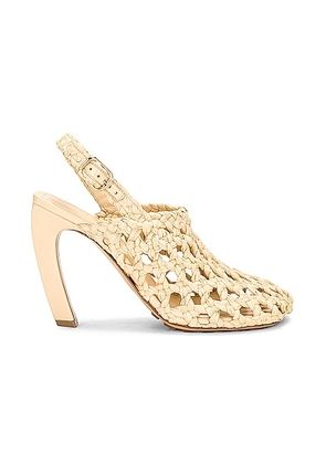 Bottega Veneta Jimbo Slingback Pump in Cane Sugar - Beige. Size 36 (also in 37, 40, 41).