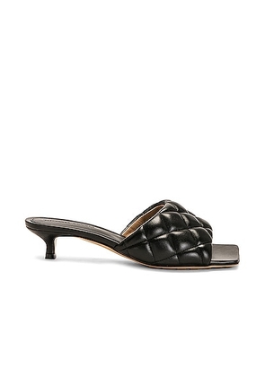 Bottega Veneta Padded Mule Sandal in Black - Black. Size 40.5 (also in 35.5).