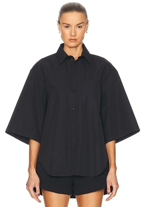 WARDROBE.NYC Short Sleeve Shirt in Black - Black. Size XS (also in ).
