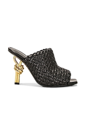 Bottega Veneta Knot Mule Sandal in Black - Black. Size 36 (also in 36.5, 37, 37.5, 38, 38.5).