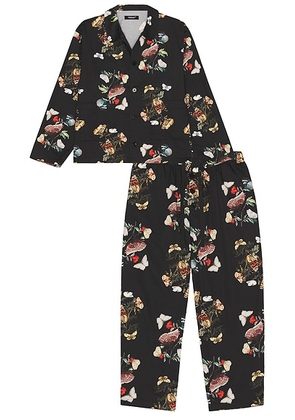 Undercover Printed Pajama Set in Black Base - Black. Size 2 (also in 3, 4, 5).