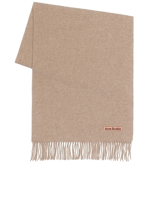 Acne Studios Canada Scarf in Oatmeal Melange - Tan. Size all.