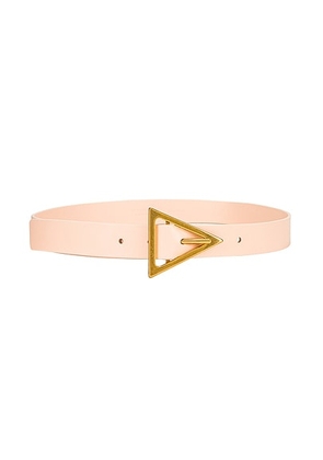 Bottega Veneta Triangle Belt in Melon Washed & Gold - Blush. Size 65 (also in 70).