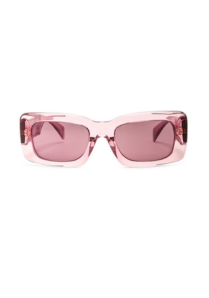 VERSACE Rectangular Sunglasses in Pink - Pink. Size all.