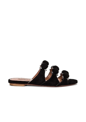 ALAÏA Leather Bombe Sandals in Noir - Black. Size 36.5 (also in ).