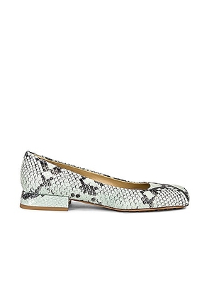 Bottega Veneta Tower Square Toe Ballerina Flats in Dew & Black - Baby Blue. Size 36.5 (also in 37, 37.5, 38, 39.5, 40, 41).
