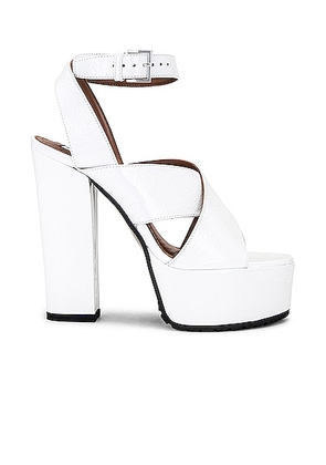 ALAÏA Platform Sandal in Blanc Optique - White. Size 40 (also in 41).