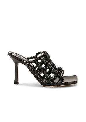 Bottega Veneta Stretch Mule Sandal in Black - Black. Size 36.5 (also in 36, 37, 37.5, 38, 39).