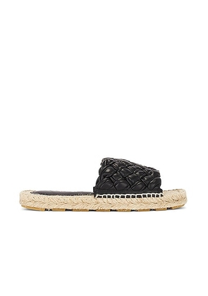 Bottega Veneta Jack Mule Espadrille Leather Sandal in Black - Black. Size 36 (also in 37, 39, 40, 41).