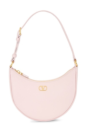 Valentino Garavani V Logo Signature Mini Hobo Bag in Rose Quartz - Rose. Size all.