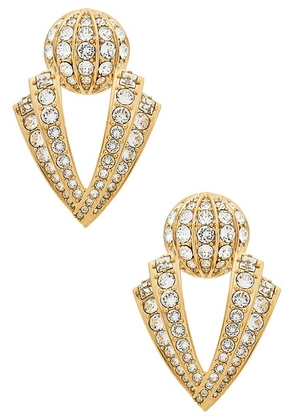 Valentino Garavani Poetique Des Gouttes Earrings in Oro & Crystal - Metallic Gold. Size all.