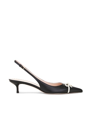 Valentino Garavani Be Pointy Sling Back Pump in Nero & Ivory - Black. Size 36 (also in 36.5, 37, 37.5, 38, 38.5, 40, 41).
