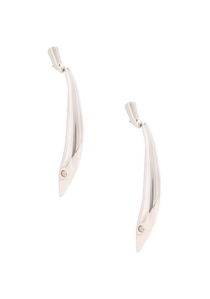 Bottega Veneta Long Earrings in Silver - Metallic Silver. Size all.