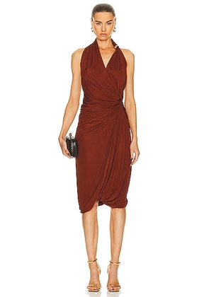 Bottega Veneta Light Weight Viscose Jersey Dress in Pudding - Rust. Size 34 (also in ).