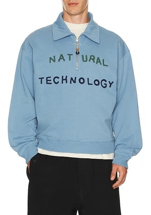 Story mfg. Geo Pullover in Mid Indigo - Blue. Size L (also in M, S, XL).