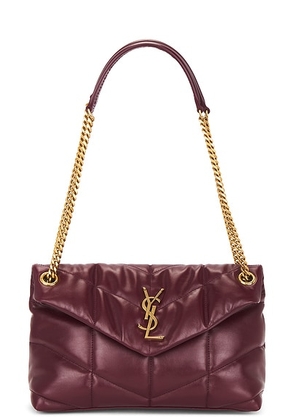 Saint Laurent Small Puffer Chain Bag in Dark Ruby - Red. Size all.