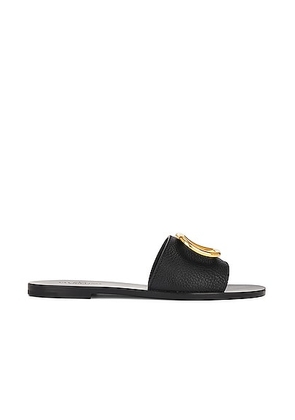 Valentino Garavani V Logo Signature Slide in Nero - Black. Size 36.5 (also in ).