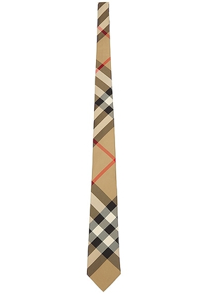 Burberry Exploded Check Tie in Archive Beige - Brown. Size all.
