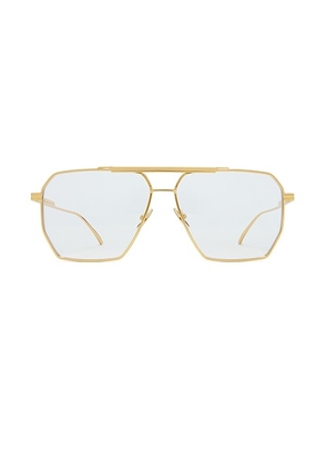 Bottega Veneta Light Ribbon Sunglasses in Shiny Gold - Metallic Gold. Size all.