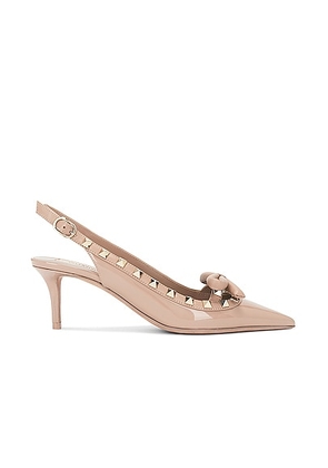 Valentino Garavani Rockstud Bow Sling Back Pump in Rose Cannelle - Rose. Size 36.5 (also in 36, 37.5, 39.5, 40).