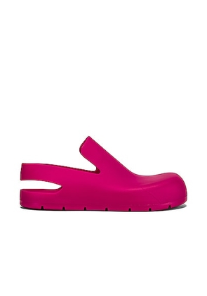 Bottega Veneta Puddle Sling Back Flat Sandals in Hollyhock - Fuchsia. Size 37 (also in 35, 39, 41).