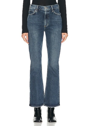 AGOLDE Nico High Rise Slim Boot Jeans in Captivate - Blue. Size 33 (also in ).