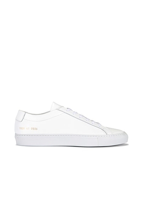 Common Projects Original Leather Achilles Low in White - White. Size 40 (also in 41, 44, 46, Eur 40 / US 7, Eur 41 / US 8, Eur 42 / US 9).