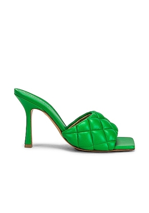 Bottega Veneta Padded Stretch Mule Sandals in Parakeet - Green. Size 37 (also in 36.5, 39, 39.5, 41).