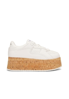 Valentino Garavani Freedots XL Sneaker in Bianco & Naturale - White. Size 41 (also in 37, 37.5, 38, 39, 39.5, 40).