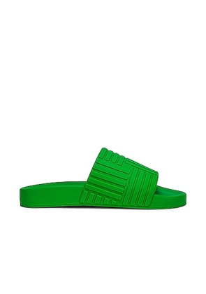 Bottega Veneta Rubber Carpet Slides in Parakeet - Green. Size 41 (also in ).