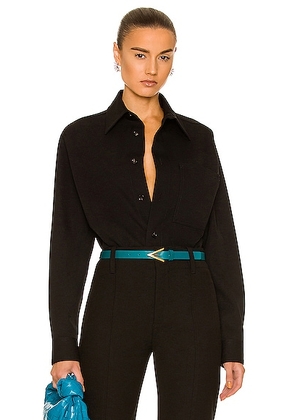 Bottega Veneta Oversized Grain De Poudre Shirt in Black - Black. Size 40 (also in ).
