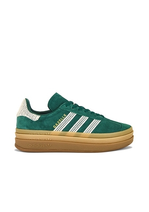 Adidas Originals Gazelle Bold Platform Sneaker in Green  Wonder White  & Gold - Green. Size 9 (also in ).