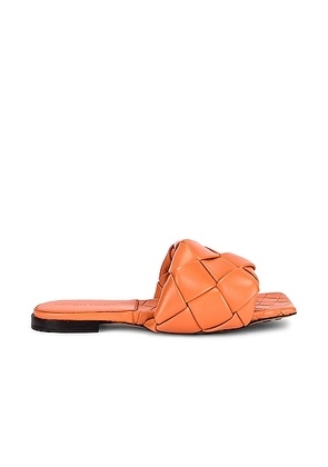 Bottega Veneta Lido Slip On Sandals in Papaya - Orange. Size 36.5 (also in 36, 37, 38, 38.5, 39, 39.5).