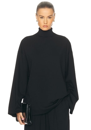 WARDROBE.NYC Opaque Lounge Top in Black - Black. Size M (also in S, XS).