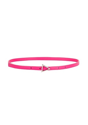 Bottega Veneta Small Triangle Belt in Bon Bon & Silver - Pink. Size 70 (also in ).