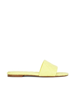 Bottega Veneta Amy Flat Sandal in Sherbert - Lemon. Size 36 (also in 36.5, 39.5, 40).