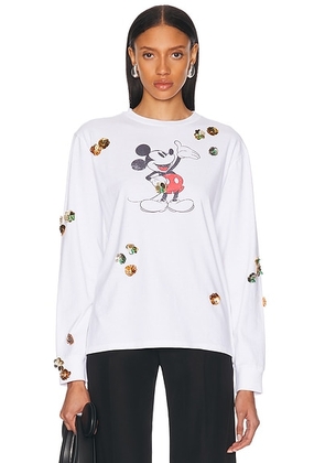 Coperni X Disney Mickey Long Sleeve Top in White Multicolour - White. Size M (also in L, S, XS).