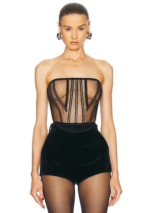 Dolce & Gabbana Bustier Top in Nero - Black. Size 40 (also in ).